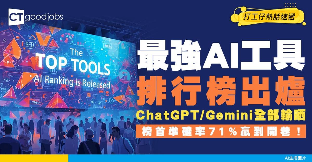 AI大戰】ChatGPT、Gemini全部輸晒！Google竟然唔係第一？最強AI ...