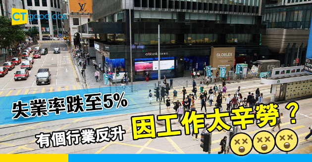 【最新統計】失業率跌至5%！有個行業反升 因工作太辛勞？