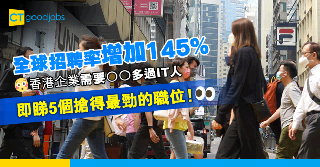 【人才招聘】全球市場招聘率增加145% 香港企業需求最大的5個職位是？