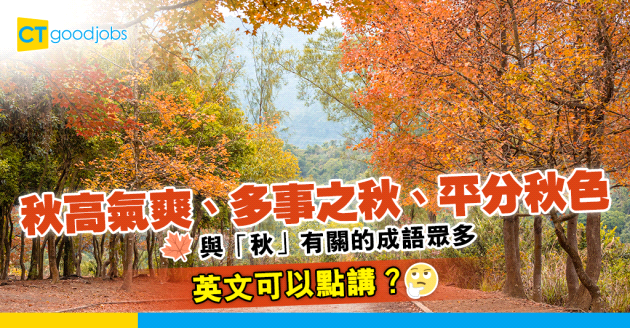 【職場英語】秋意濃！與「秋」有關的成語你知幾多？英文又可以點講？