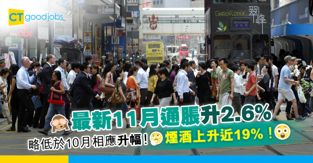 【2023通脹率】11月通脹率為1.6% 略低於10月！消費指數按年升2.6%