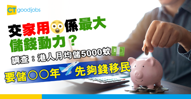 【職場理財】調查發現港人每月平均儲5000元 要儲XX年先夠錢移民？ 