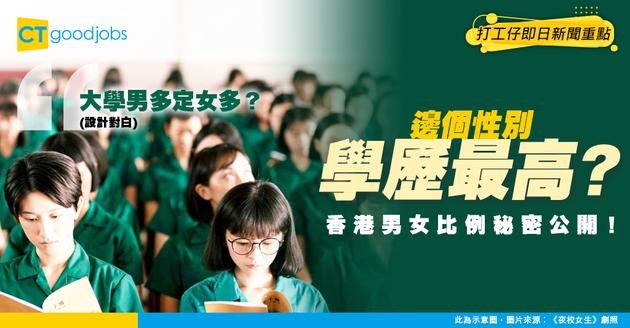 【香港人口趨勢】香港最新男女比例與教育程度大揭秘！普遍男定女較高學歷？