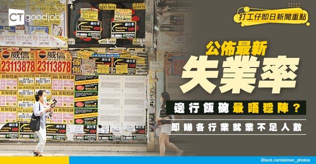 【統計處最新數據】2025第3季失業及就業不足數據出爐！邊行最多人失業？