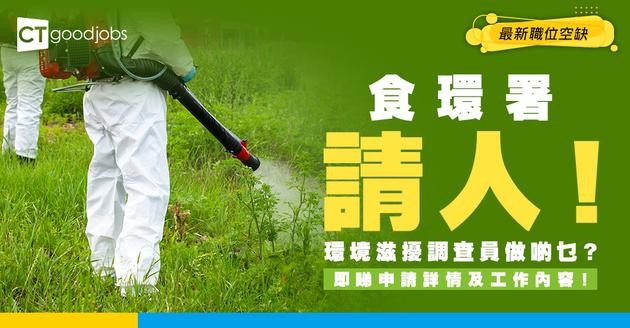 【政府職位空缺2025】食環署請環境滋擾調查員！月薪$22,440 負責調查滲水、蟲鼠滋擾！