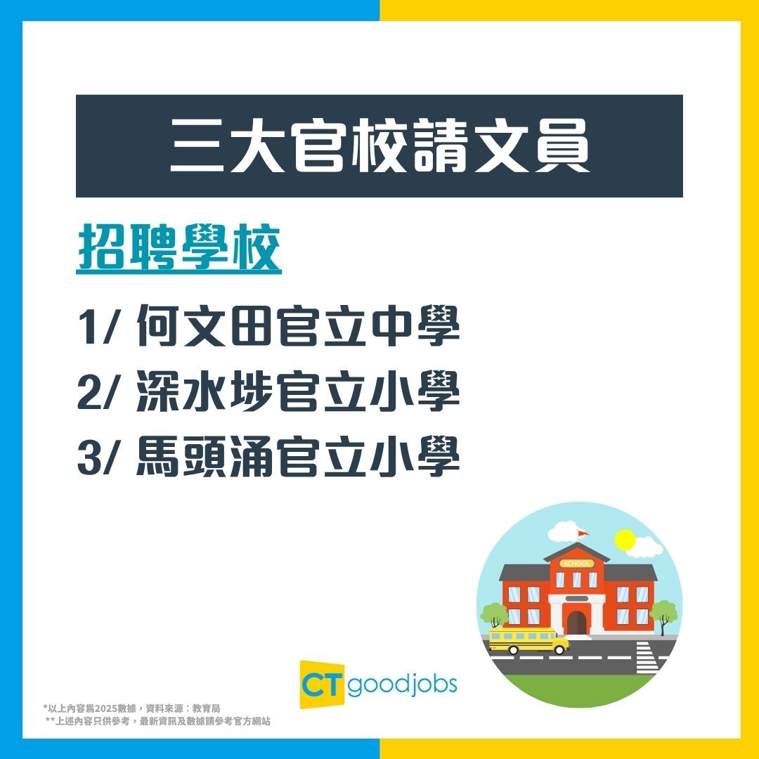 教育局職位空缺2025】三間官校招聘文員中五學歷月薪$15,865(內附入職要求、職責及申請方法)