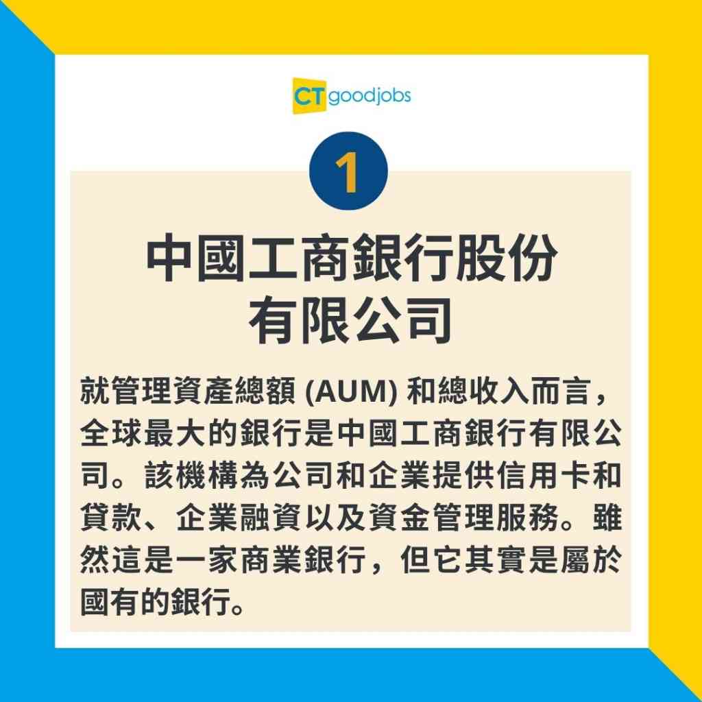 銀行排名】全球最高收入10大銀行排名出爐！美國銀行獨佔5席位呢間中國銀行排第一！