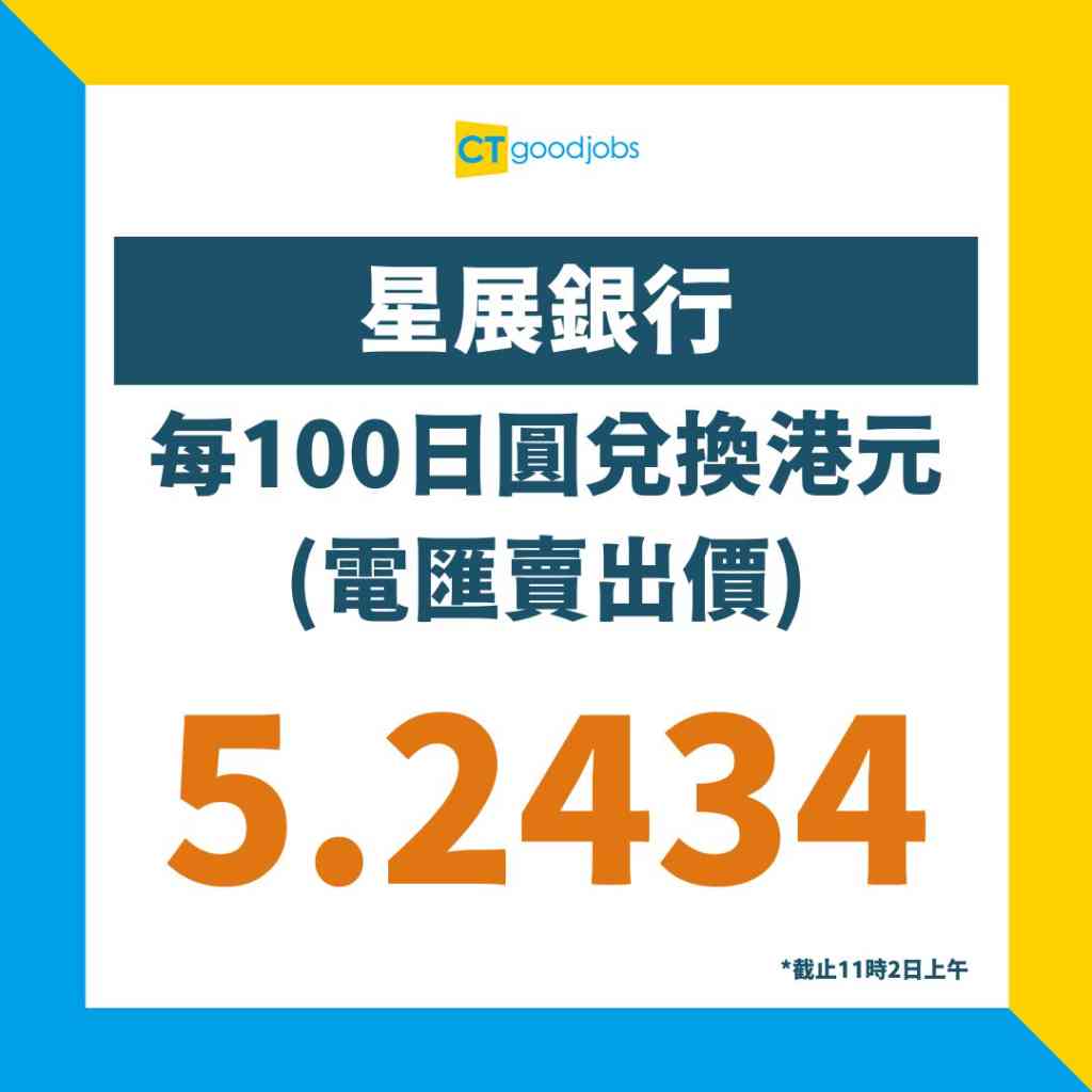 日圓兌換邊度最抵最平？】比較香港銀行及找換店匯率
