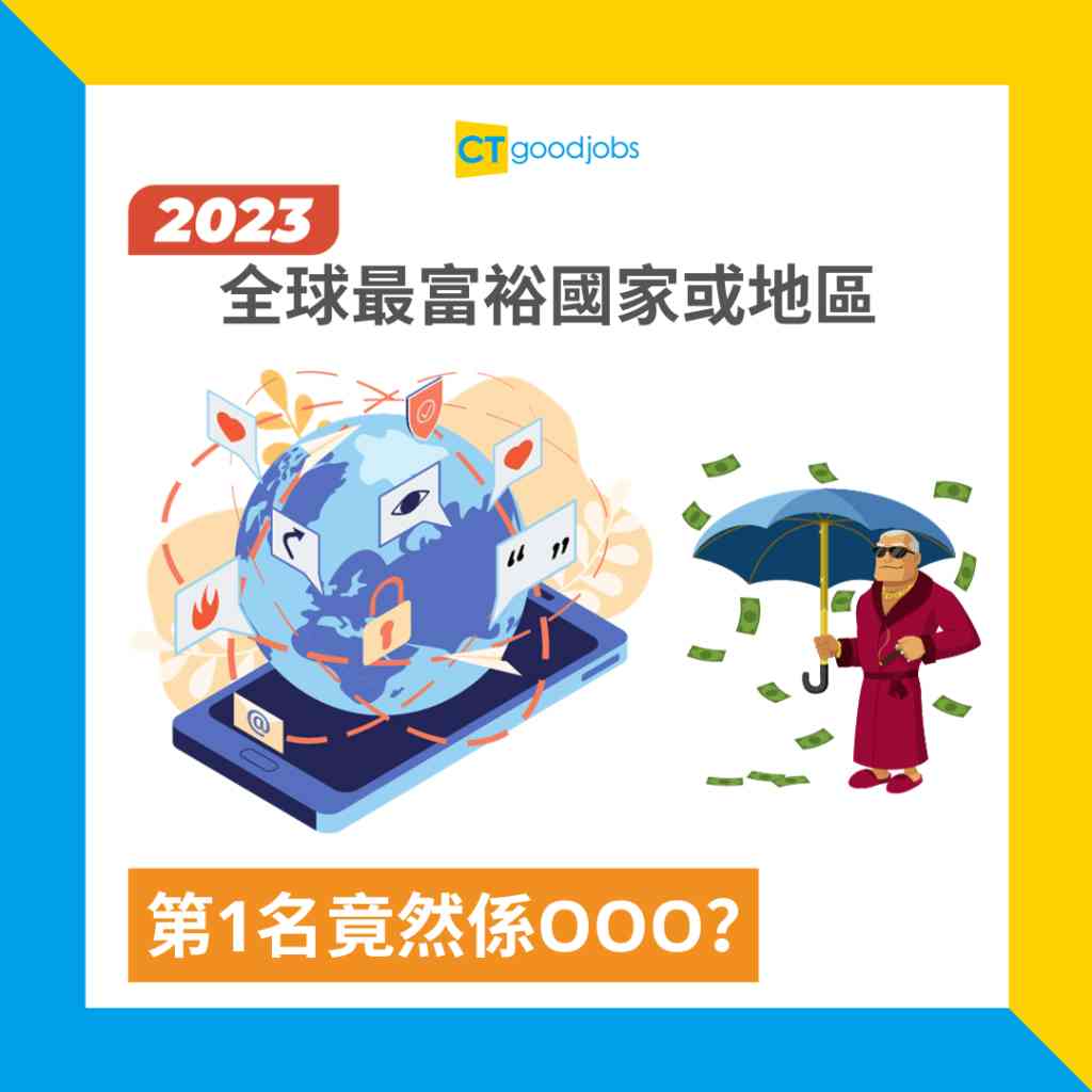 2023全球最富裕排名】全球最富裕國家或地區第1名竟然係OOO？香港排名上升1名位例第12名
