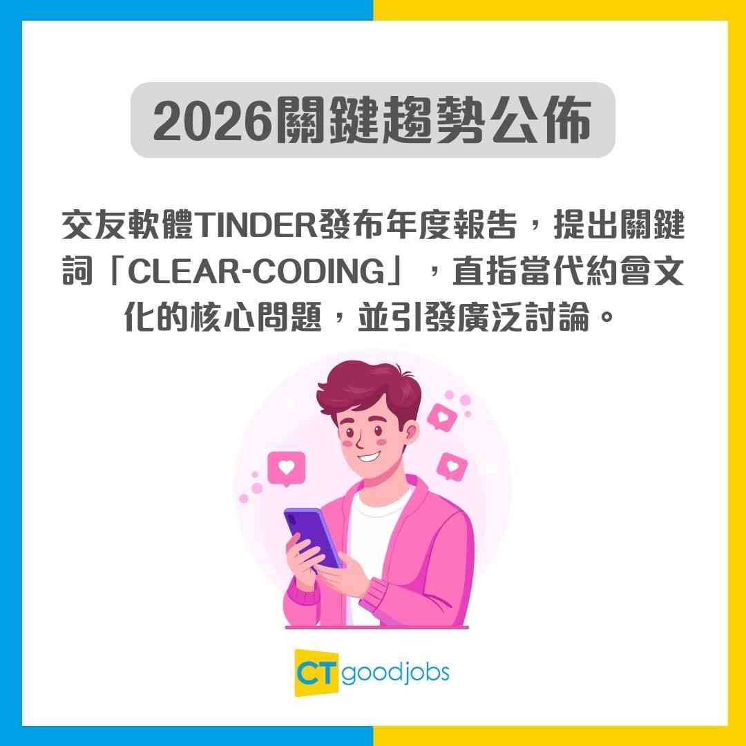 2026約會潮流】Tinder 震撼公佈！「Clear-Coding」戀愛新玩法當代人戀愛矛盾全中！